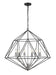 Z-Lite Canada - Six Light Chandelier - Geo - Matte Black / Chrome- Union Lighting Luminaires Decor