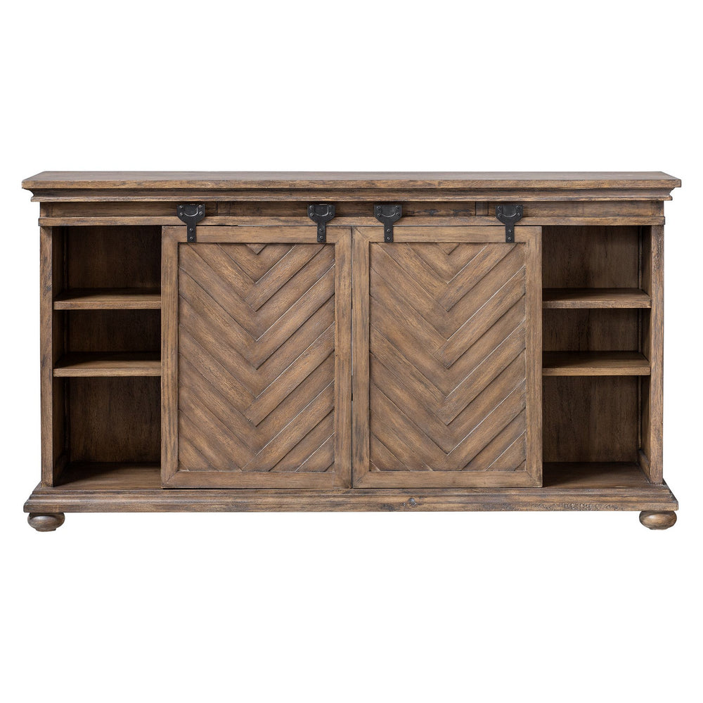 Uttermost - Media Console - Primalia - Aged Black Iron- Union Lighting Luminaires Decor