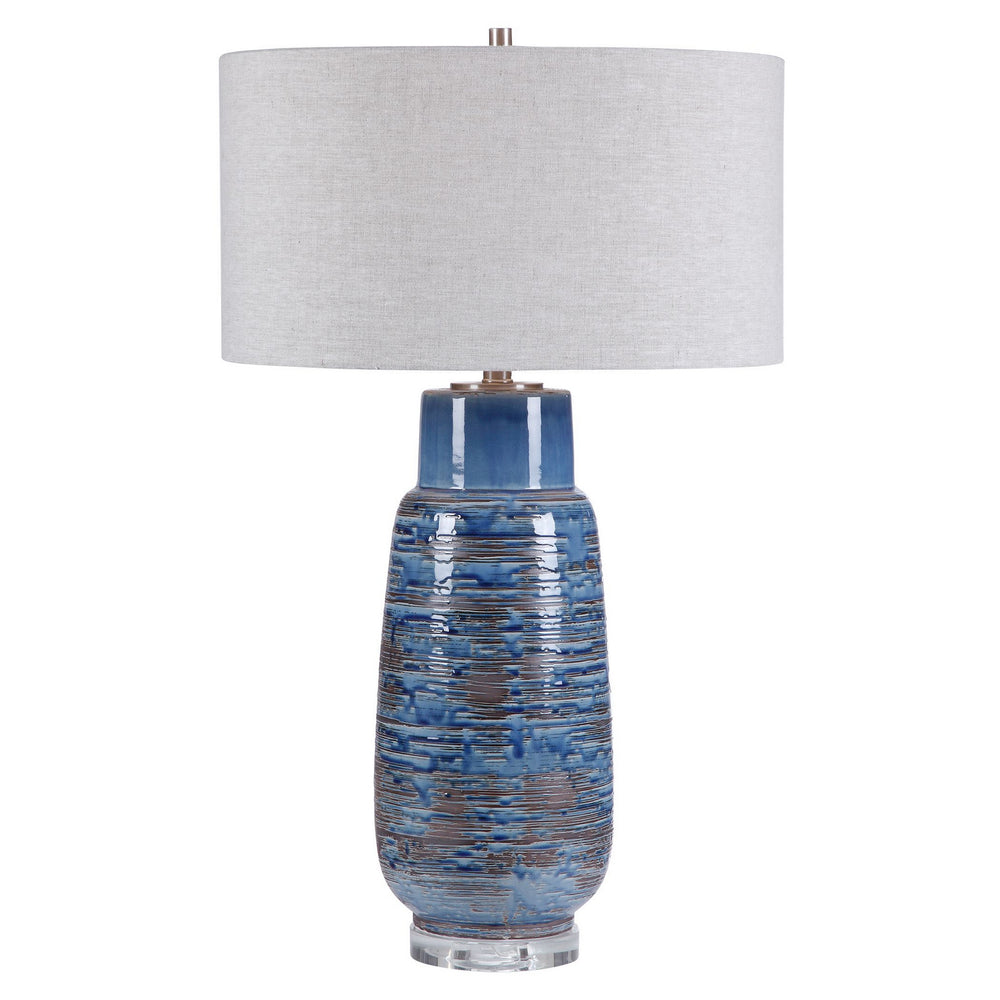 Uttermost - One Light Table Lamp - Magellan - Brushed Nickel- Union Lighting Luminaires Decor