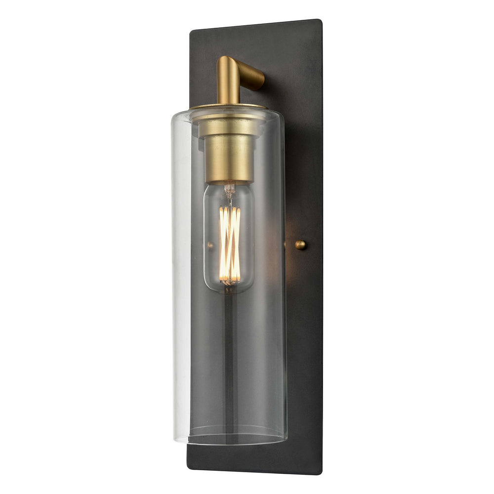 DVI Canada - One Light Wall Sconce - Barker - Brass And Graphite w/Clear Glass- Union Lighting Luminaires Decor