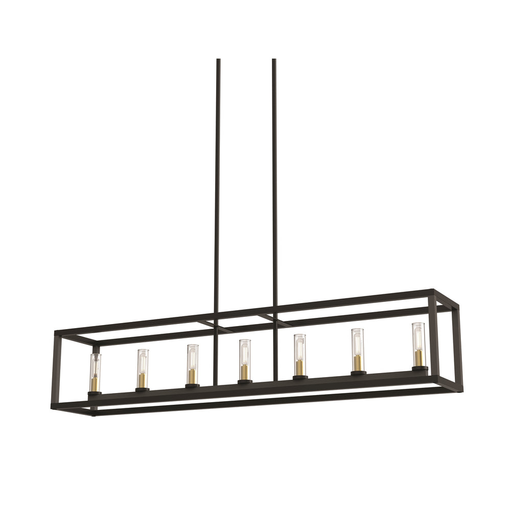 DVI Canada - Seven Light Linear Pendant - Sambre - Multiple Finishes And Graphite w/Clear Glass- Union Lighting Luminaires Decor
