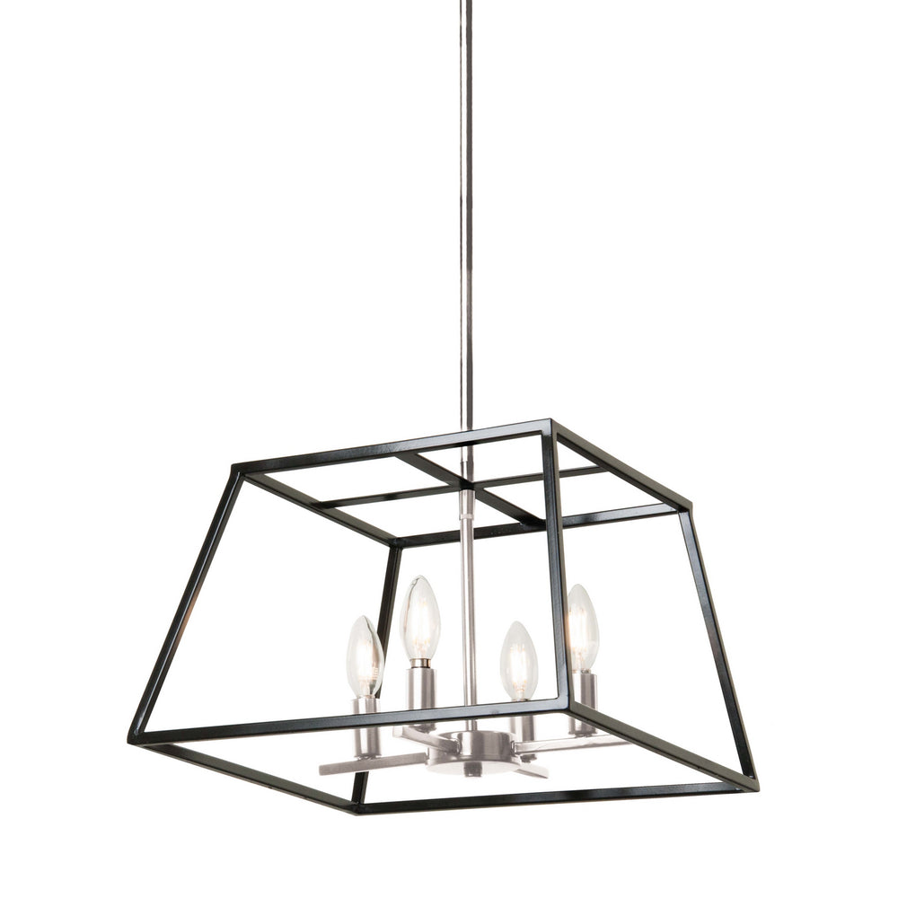 DVI Canada - Four Light Pendant - Laurentian - Satin Nickel And Graphite- Union Lighting Luminaires Decor