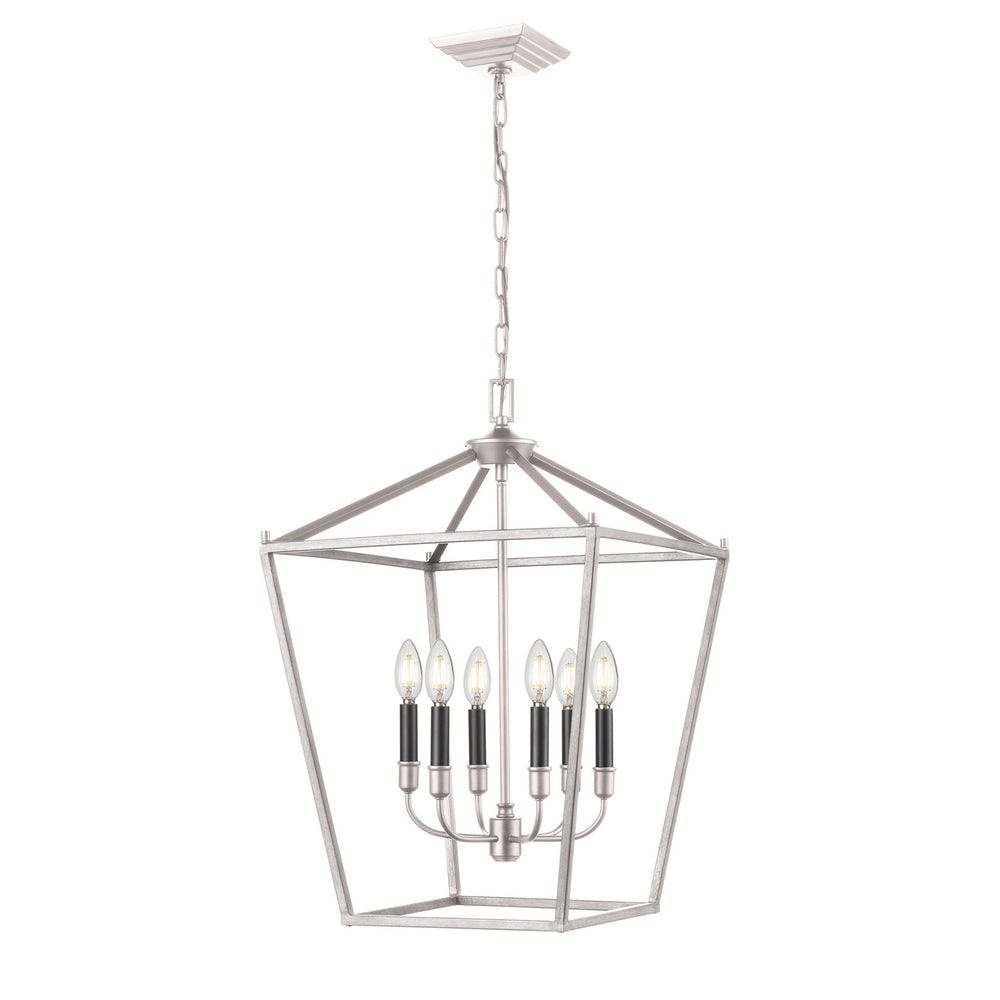 DVI Canada - Six Light Foyer Pendant - Lundy'S Lane - Multiple Finishes And Satin Nickel- Union Lighting Luminaires Decor