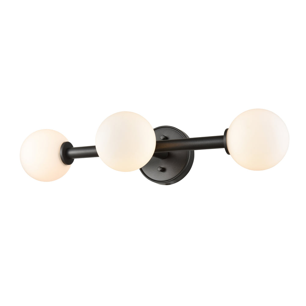 DVI Canada - Three Light Vanity - Alouette - Graphite w/Half Opal Glass- Union Lighting Luminaires Decor