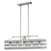 DVI Canada - Five Light Linear Pendant - Fort Garry - Buffed Nickel And Birchwood On Metal- Union Lighting Luminaires Decor