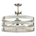DVI Canada - Five Light Pendant - Fort Garry - Buffed Nickel And Birchwood On Metal- Union Lighting Luminaires Decor