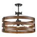 DVI Canada - Five Light Pendant - Fort Garry - Graphite And Ironwood On Metal- Union Lighting Luminaires Decor