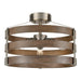 DVI Canada - Three Light Semi-Flush Mount - Fort Garry - Buffed Nickel And Barnwood On Metal- Union Lighting Luminaires Decor
