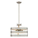 DVI Canada - Three Light Pendant - Fort Garry - Buffed Nickel And Birchwood On Metal- Union Lighting Luminaires Decor