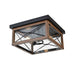 DVI Canada - Two Light Outdoor Flush Mount - County Fair Outdoor - Black/Ironwood On Metal- Union Lighting Luminaires Decor