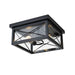 DVI Canada - Two Light Outdoor Flush Mount - County Fair Outdoor - Black w/Clear Glass- Union Lighting Luminaires Decor