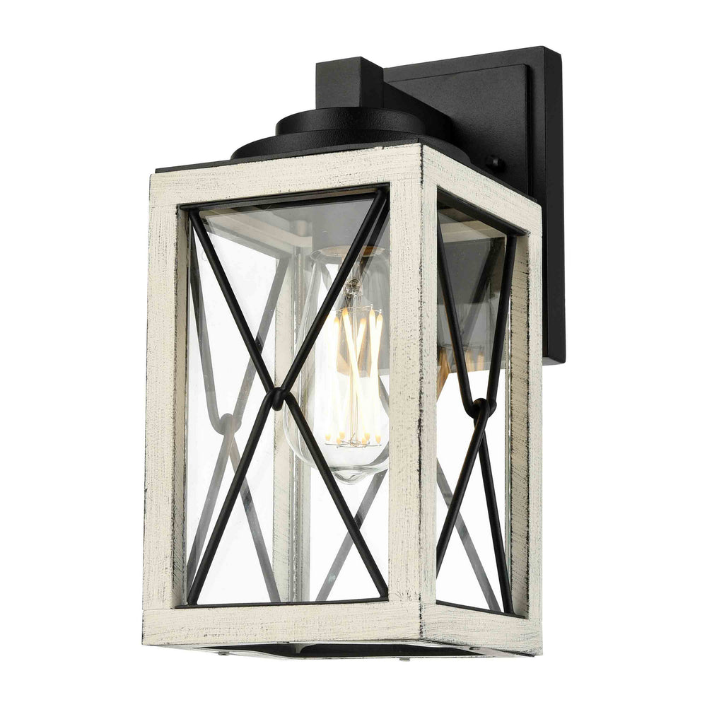 DVI Canada - One Light Outdoor Wall Sconce - County Fair Outdoor - Black And Birchwood On Metal- Union Lighting Luminaires Decor