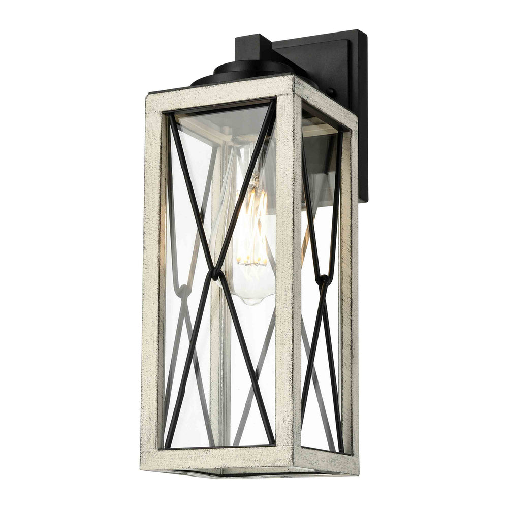 DVI Canada - One Light Outdoor Wall Sconce - County Fair Outdoor - Black And Birchwood On Metal- Union Lighting Luminaires Decor