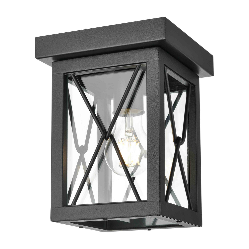 DVI Canada - One Light Outdoor Flush Mount - County Fair Outdoor - Black w/Clear Glass- Union Lighting Luminaires Decor