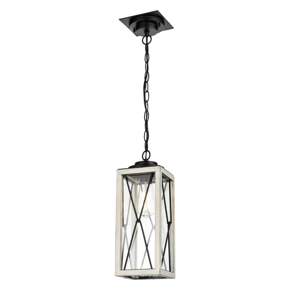 DVI Canada - One Light Outdoor Pendant - County Fair Outdoor - Black/Birchwood On Metal- Union Lighting Luminaires Decor