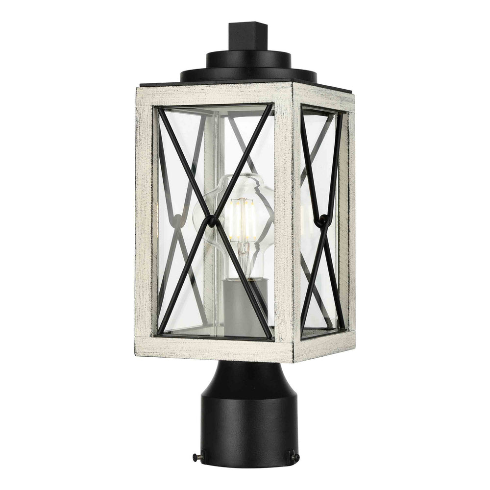 DVI Canada - One Light Outdoor Post Lamp - County Fair Outdoor - Black And Birchwood On Metal- Union Lighting Luminaires Decor