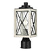 DVI Canada - One Light Outdoor Post Lamp - County Fair Outdoor - Black And Birchwood On Metal- Union Lighting Luminaires Decor
