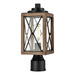 DVI Canada - One Light Outdoor Post Lamp - County Fair Outdoor - Black And Ironwood On Metal- Union Lighting Luminaires Decor