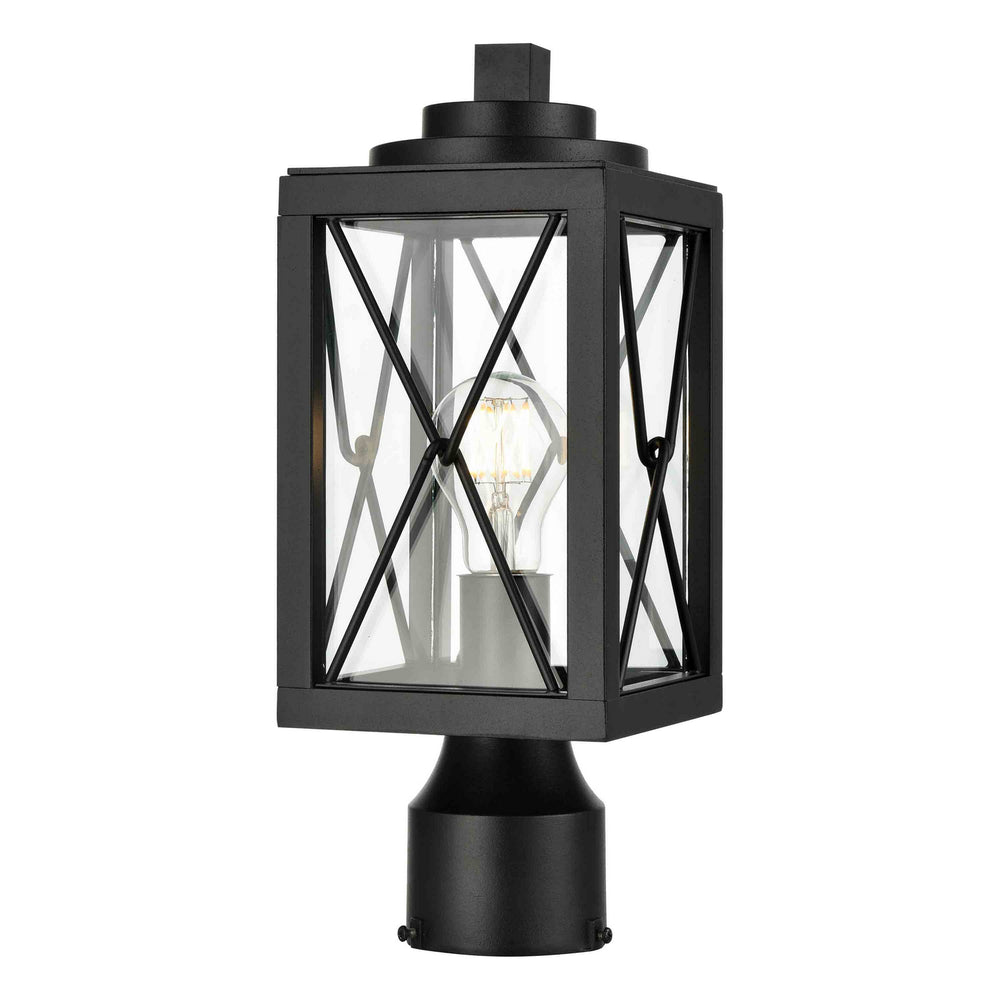DVI Canada - One Light Outdoor Post Lamp - County Fair Outdoor - Black w/Clear Glass- Union Lighting Luminaires Decor