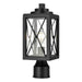 DVI Canada - One Light Outdoor Post Lamp - County Fair Outdoor - Black w/Clear Glass- Union Lighting Luminaires Decor