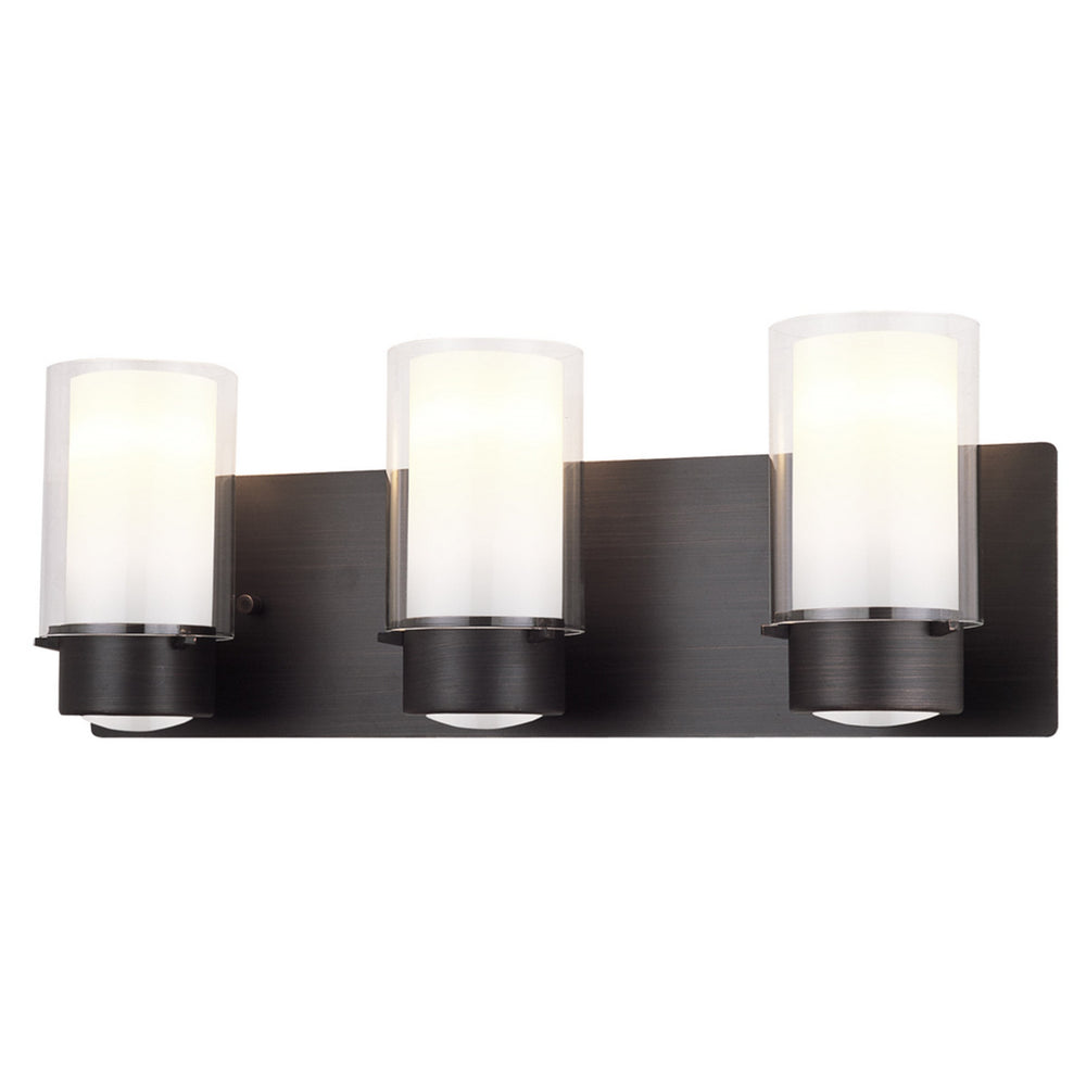 DVI Canada - Three Light Vanity - Essex - Graphite w/Half Opal Glass- Union Lighting Luminaires Decor