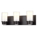 DVI Canada - Three Light Vanity - Essex - Graphite w/Half Opal Glass- Union Lighting Luminaires Decor