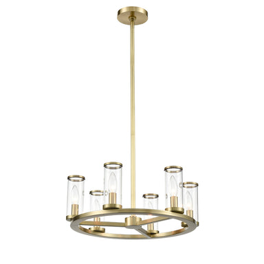 Alora Canada - Six Light Chandelier - Revolve - Clear Glass/Natural Brass|Clear Glass/Polished Nickel|Clear Glass/Urban Bronze- Union Lighting Luminaires Decor