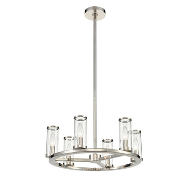 Alora Canada - Six Light Chandelier - Revolve - Clear Glass/Natural Brass|Clear Glass/Polished Nickel|Clear Glass/Urban Bronze- Union Lighting Luminaires Decor