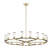 Alora Canada - 18 Light Chandelier - Revolve - Clear Glass/Natural Brass- Union Lighting Luminaires Decor