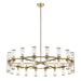 Alora Canada - 36 Light Chandelier - Revolve - Clear Glass/Natural Brass- Union Lighting Luminaires Decor