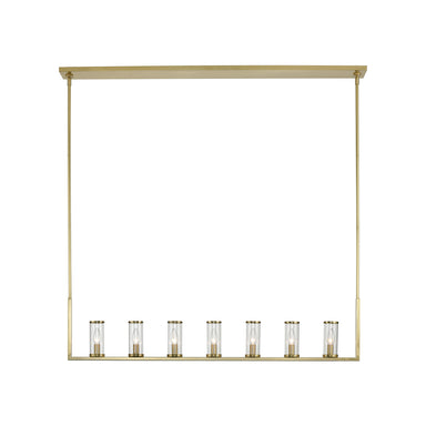 Alora Canada - Seven Light Island Pendant - Revolve - Clear Glass/Natural Brass|Clear Glass/Polished Nickel|Clear Glass/Urban Bronze- Union Lighting Luminaires Decor
