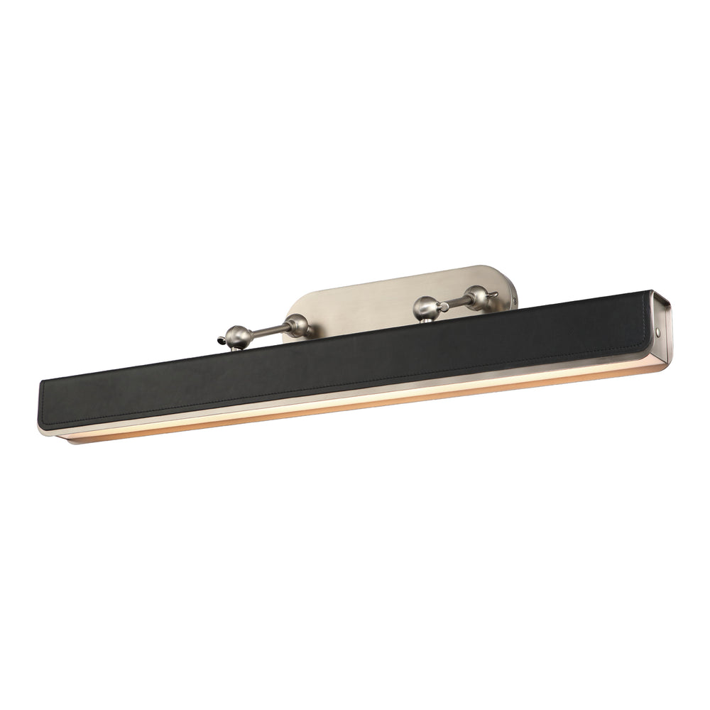Alora Canada - LED Wall Sconce - Valise Picture - Aged Nickel/Tuxedo Leather- Union Lighting Luminaires Decor
