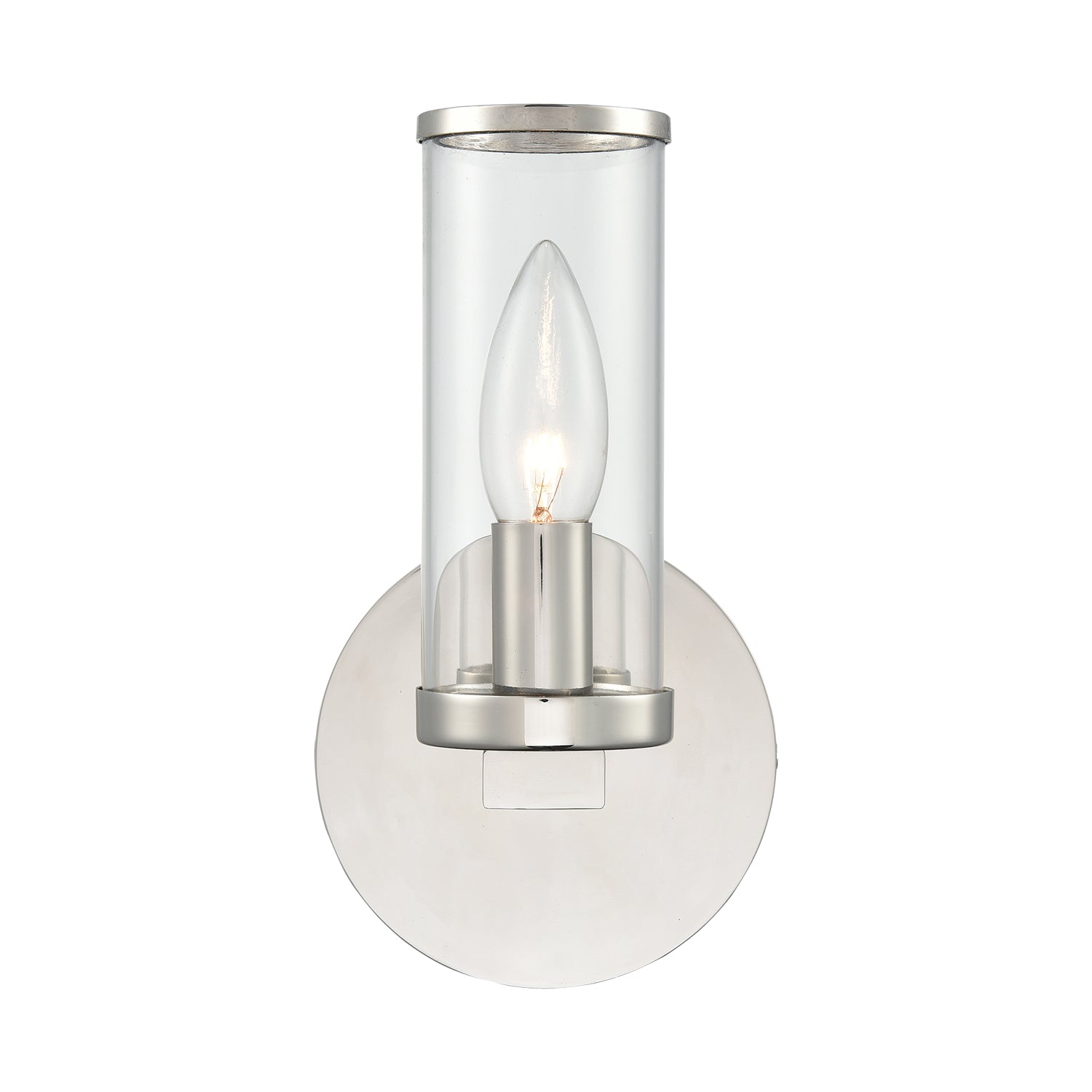 Alora Canada - One Light Wall Sconce - Revolve - Clear Glass/Polished Nickel- Union Lighting Luminaires Decor