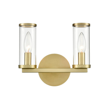 Alora Canada - Two Light Bathroom Fixture - Revolve - Clear Glass/Natural Brass|Clear Glass/Polished Nickel|Clear Glass/Urban Bronze- Union Lighting Luminaires Decor