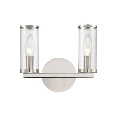 Alora Canada - Two Light Bathroom Fixture - Revolve - Clear Glass/Natural Brass|Clear Glass/Polished Nickel|Clear Glass/Urban Bronze- Union Lighting Luminaires Decor