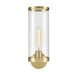 Alora Canada - One Light Bathroom Fixture - Revolve Ii - Clear Glass/Natural Brass- Union Lighting Luminaires Decor