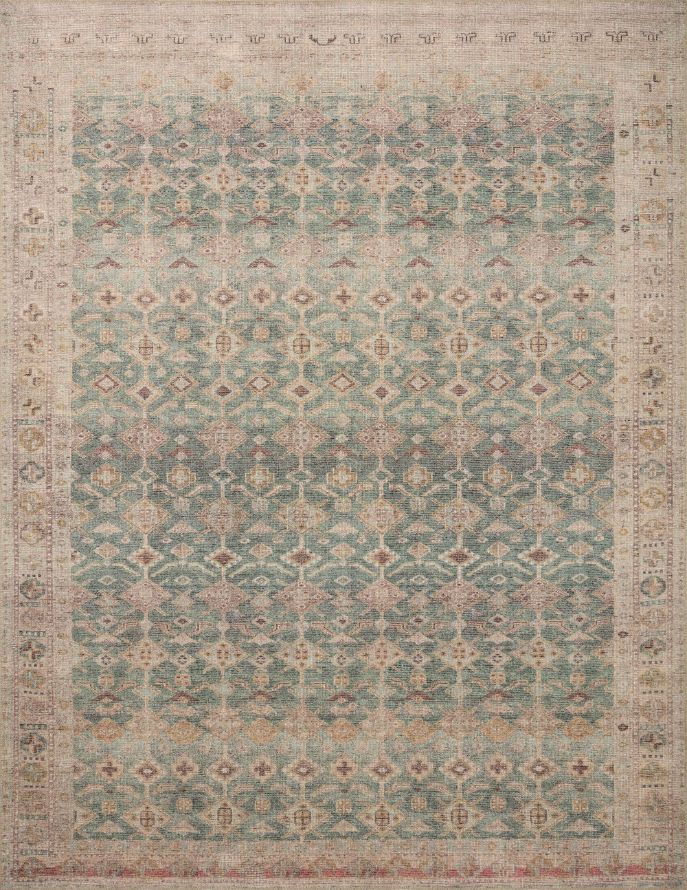 Aubrey Aqua / Sand Rug (AUB-02)