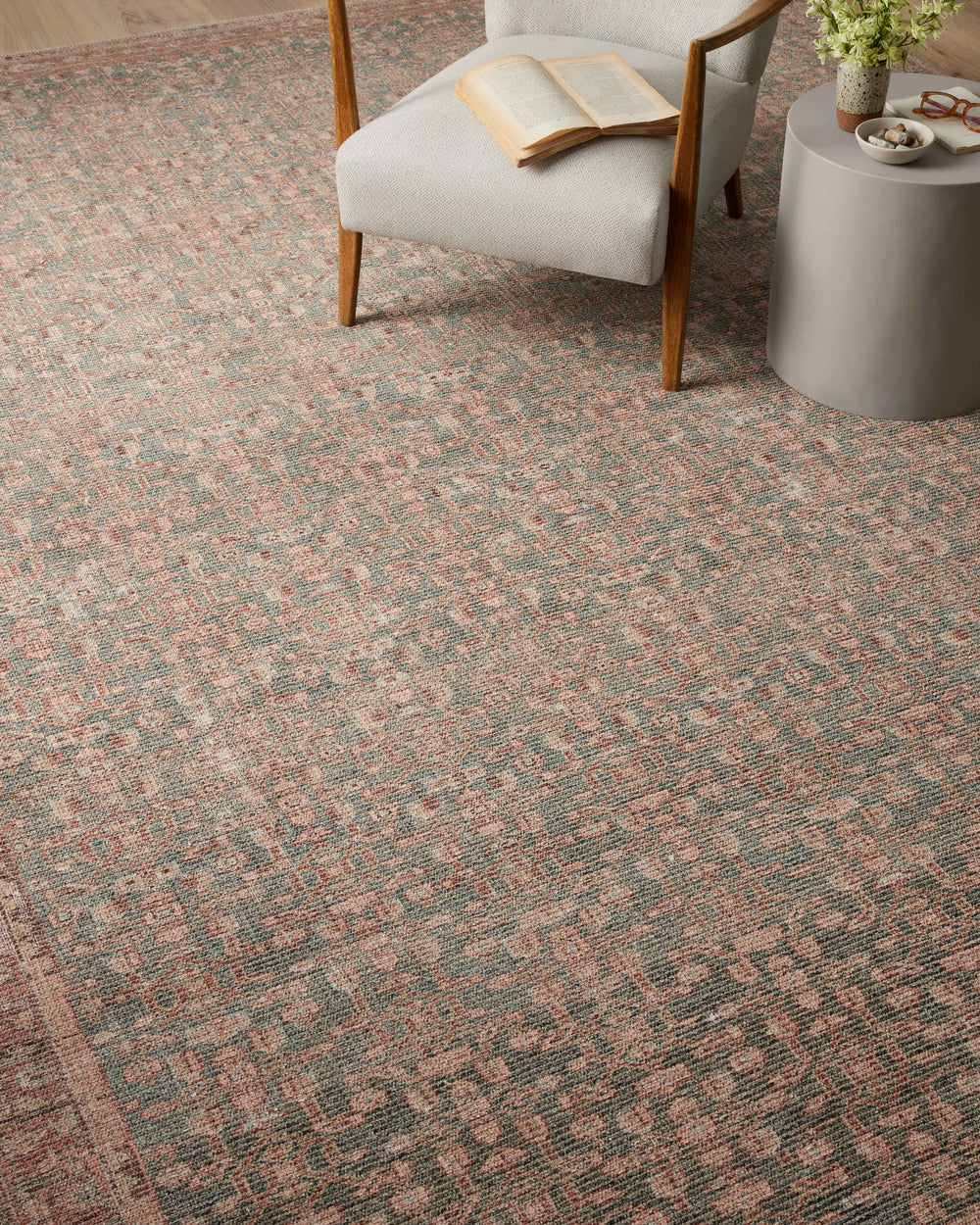 Aubrey Blue / Terracotta Rug (AUB-04)