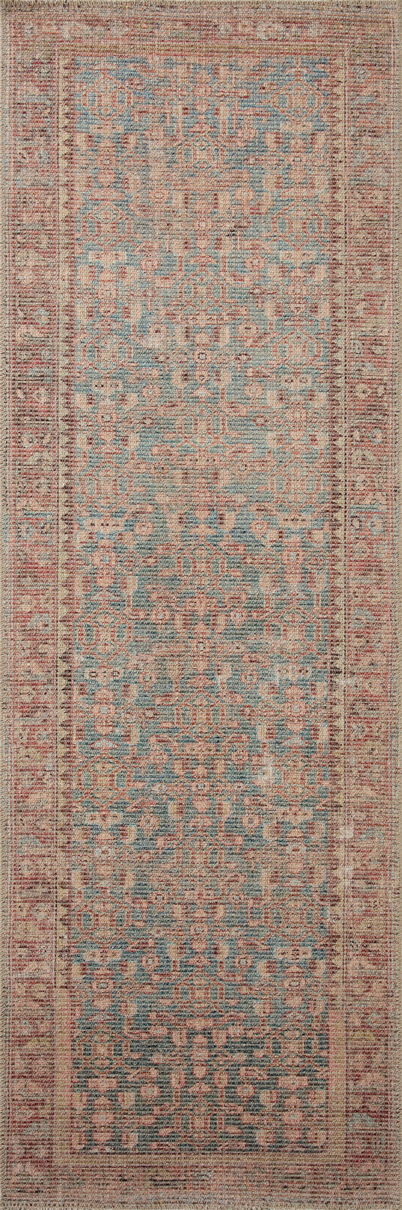 Aubrey Blue / Terracotta Rug (AUB-04)