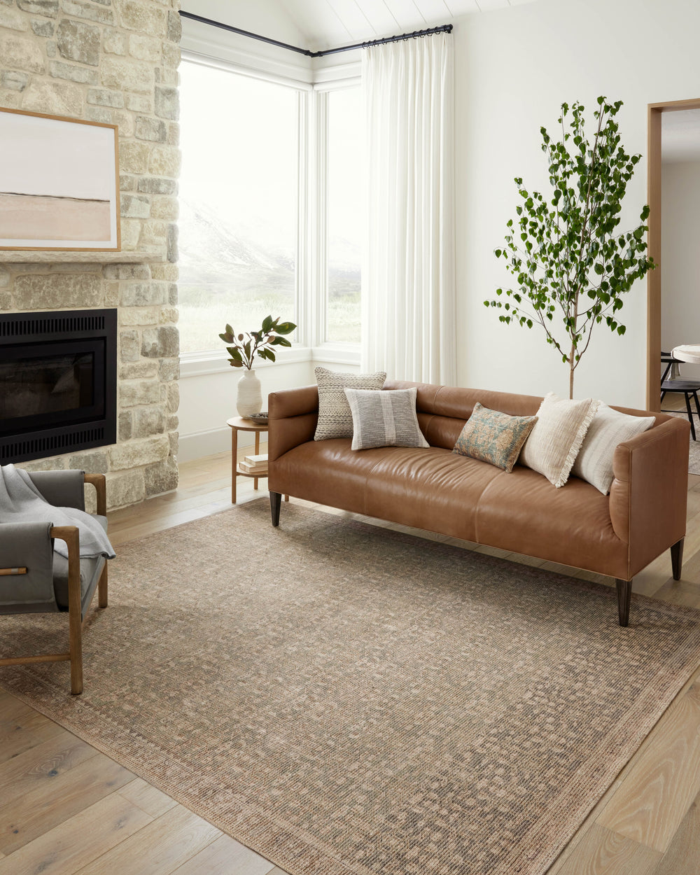 Aub-04 Aubrey Sage / Bark Rug
