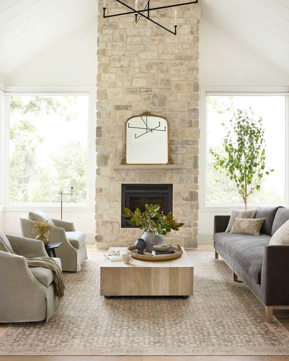 Aub-04 Aubrey Sage / Bark Rug