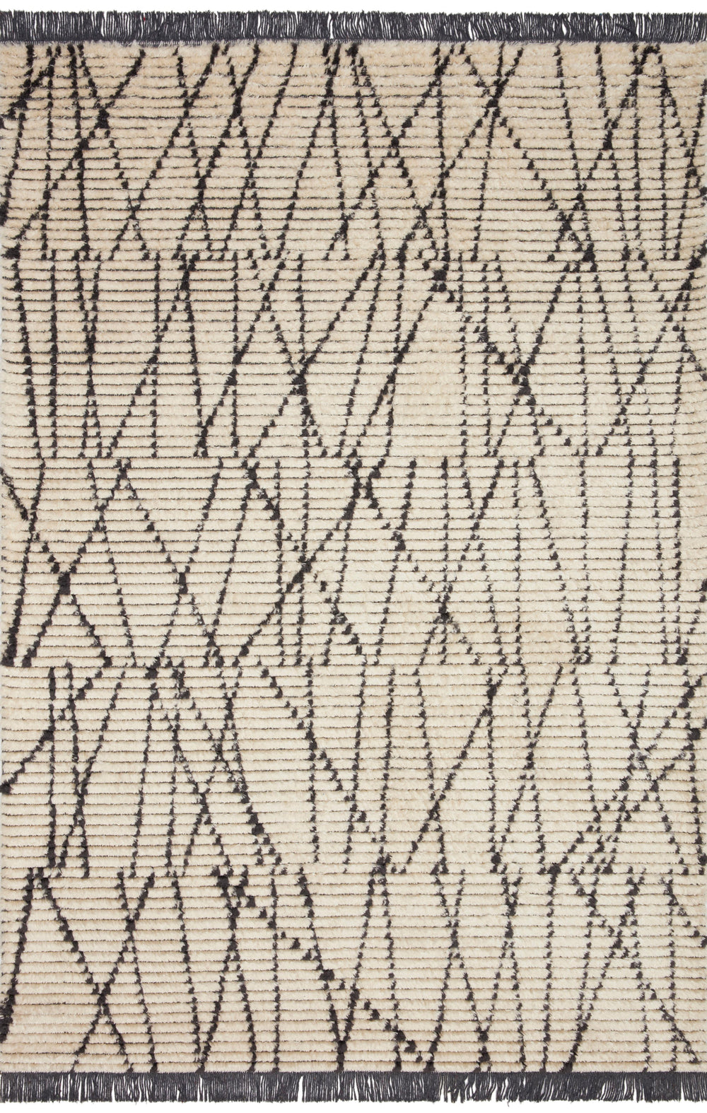 Alice Cream / Charcoal Rug (ALI-01)