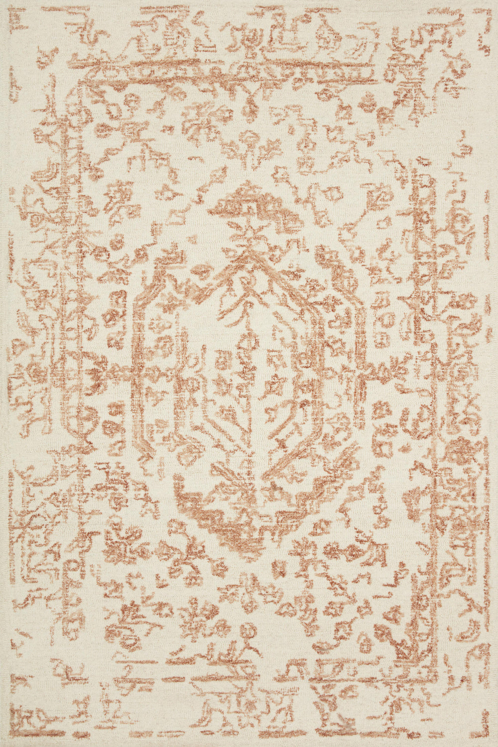 ANN-01 Loloi Annie White / Rust Rug