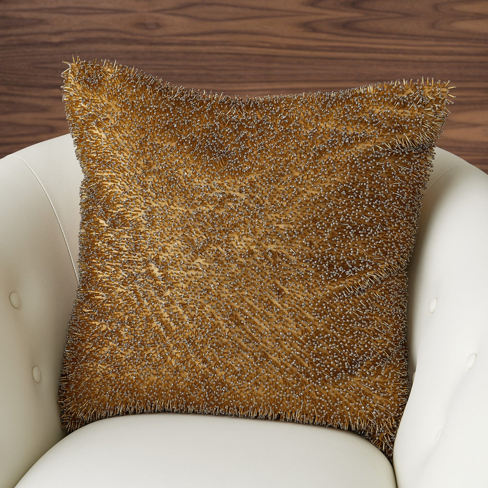 Golden Beaded Pillows