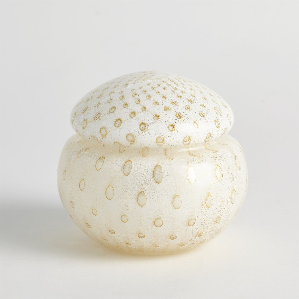 Glass Boxes White/Gold Bubbles