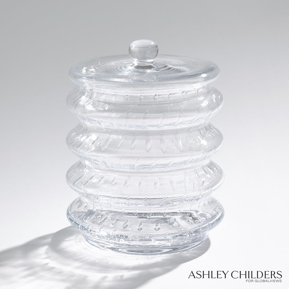 Wave Canister Clear Seeded