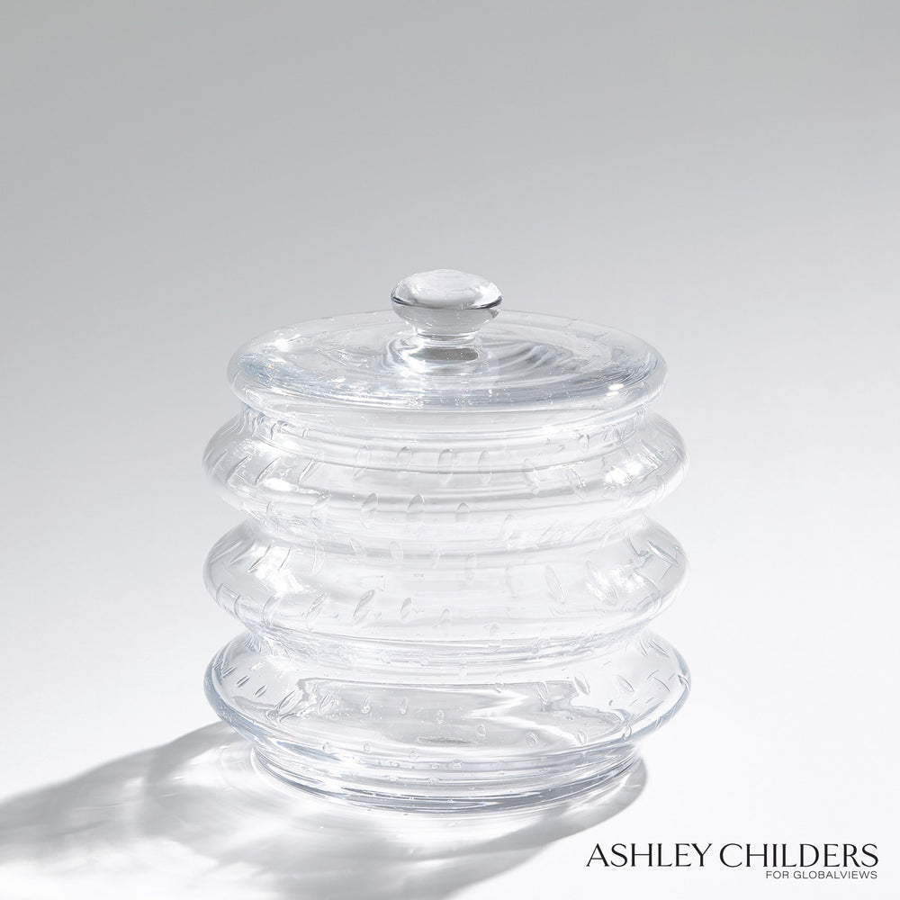 Wave Canister Clear Seeded