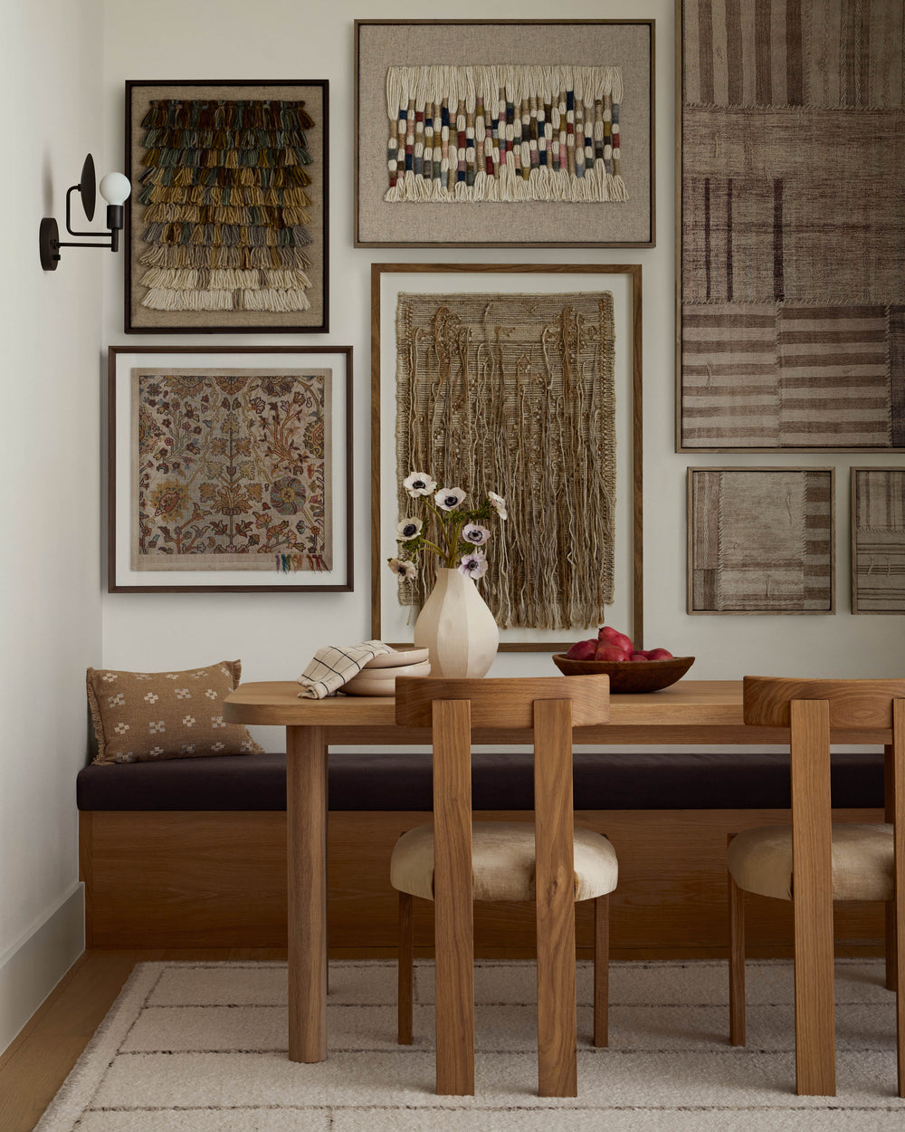 Pieced Work Beige / Brown Wall Art (PIECE)