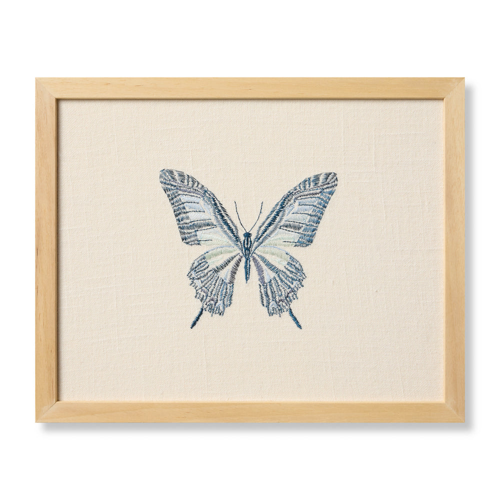 Butterfly Blue Ivory / Blue Wall Art (BUTBB)