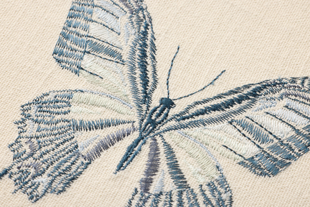 Butterfly Blue Ivory / Blue Wall Art (BUTBB)